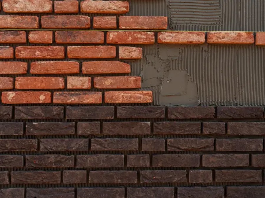 Sfeerfoto van gevelisolatie in uitvoering door IBS Afbouw
